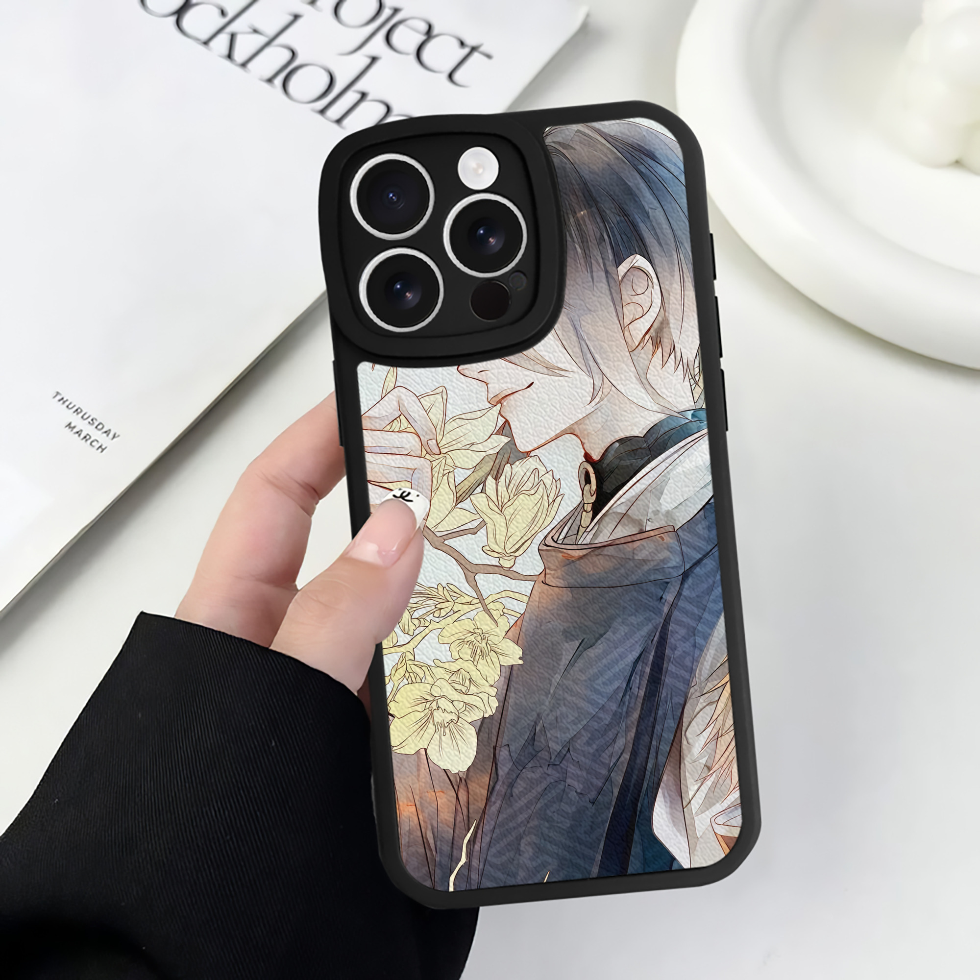 （画像用） 刀剣乱舞 Touken Ranbu 【iPhone 16シリーズ対応】シリコンスマホケース（レザー調） 材質：シリコン